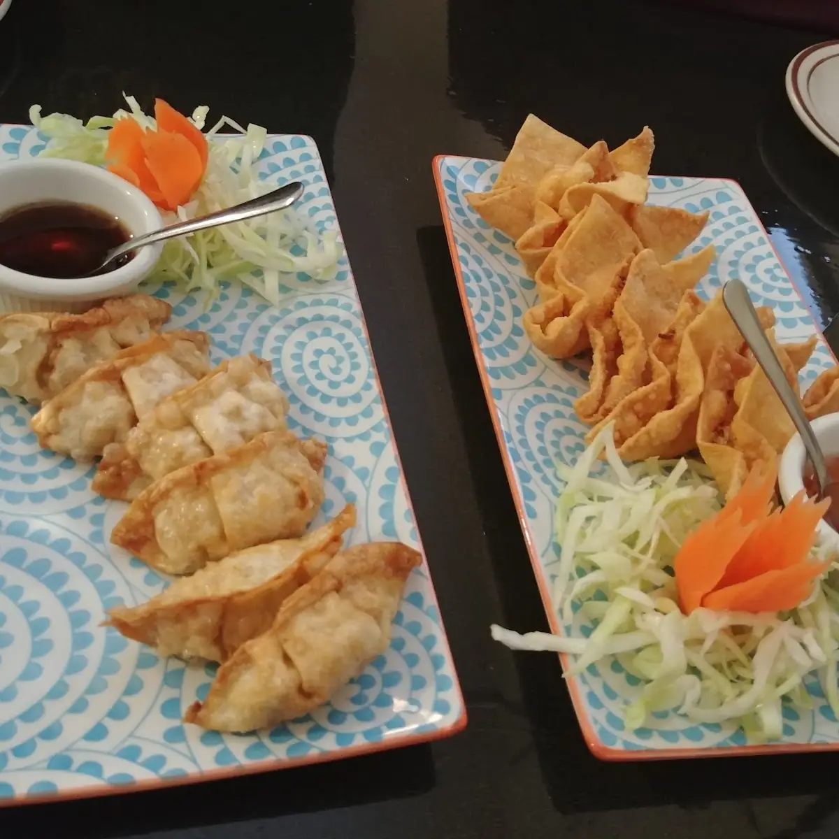 Deep Fried Pot Stickers and Krab Won-Tons