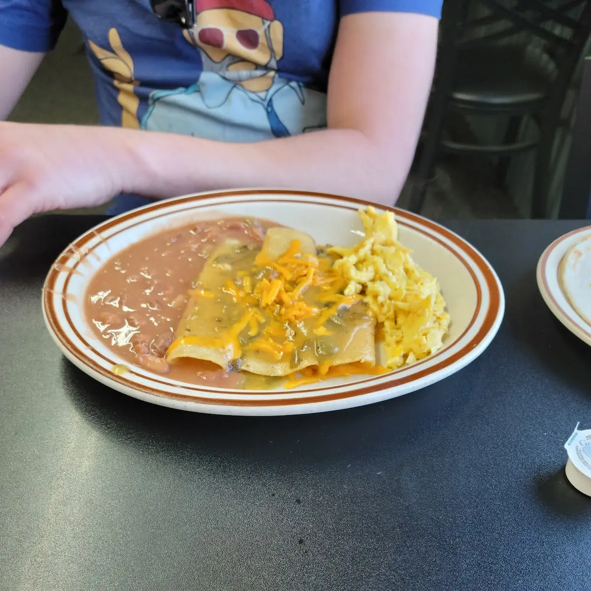 Cheese Enchilada Plate Egg Any Style