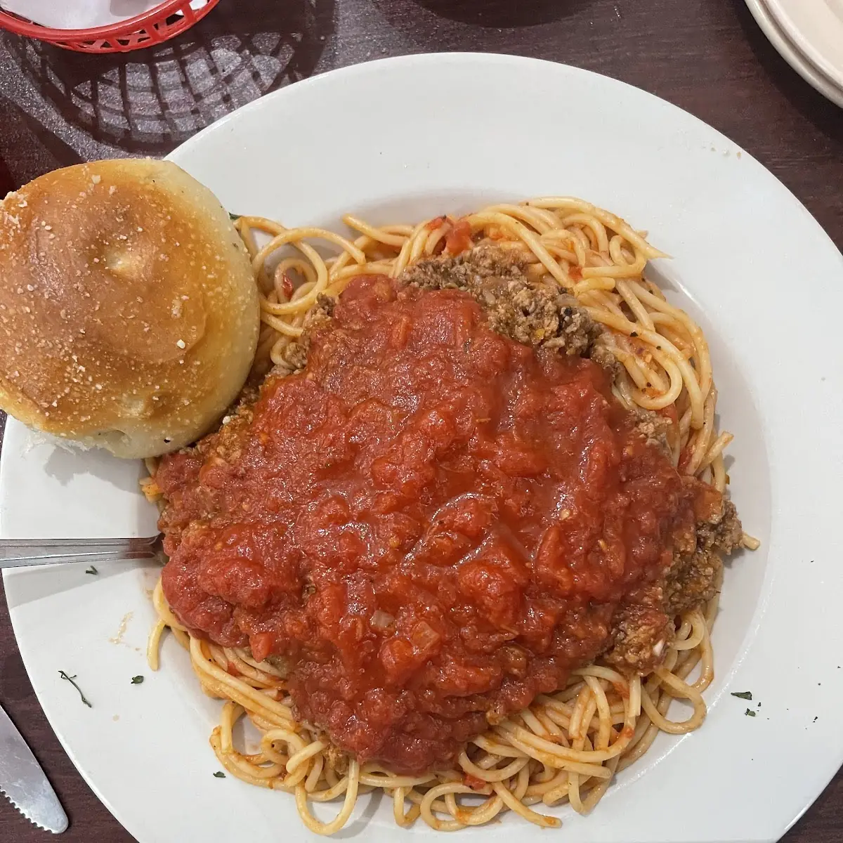 Spaghetti Marinara Child's Plate