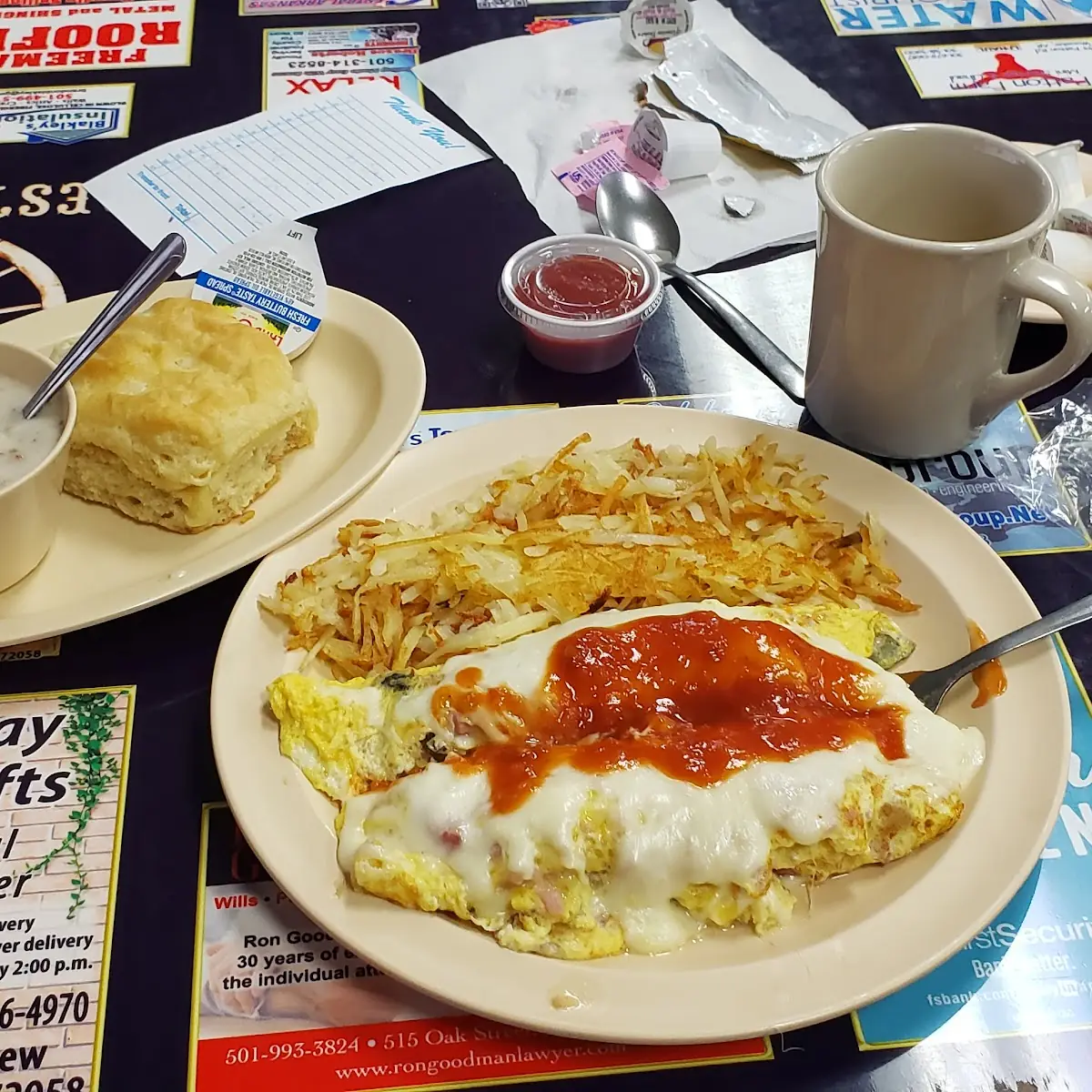 Western Omelette with Hashbrowns