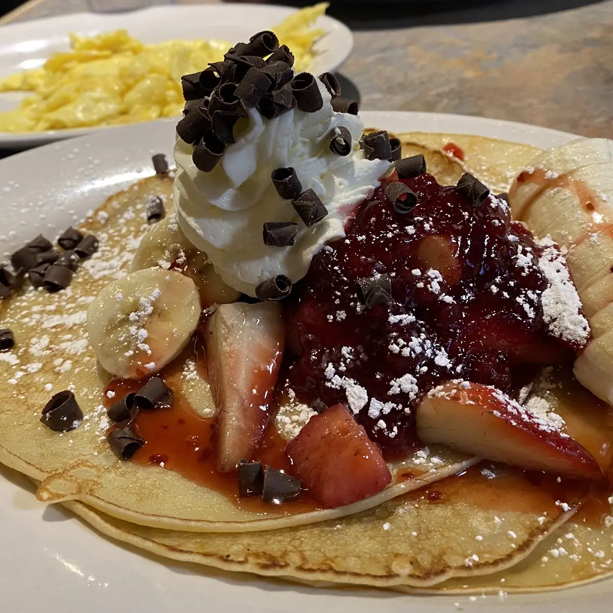 Swedish Pancakes with a Side Order of Two Scrambled Eggs