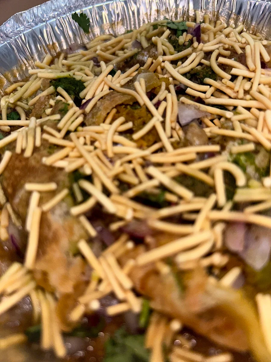Chicken Samosa Chaat