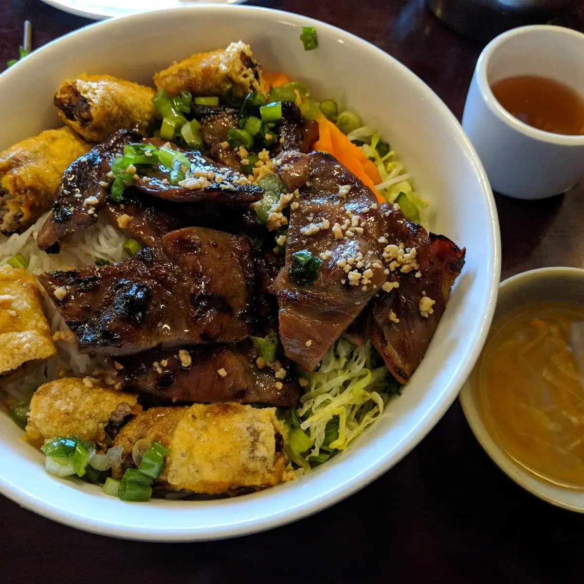 Bun with Pork and Egg Roll