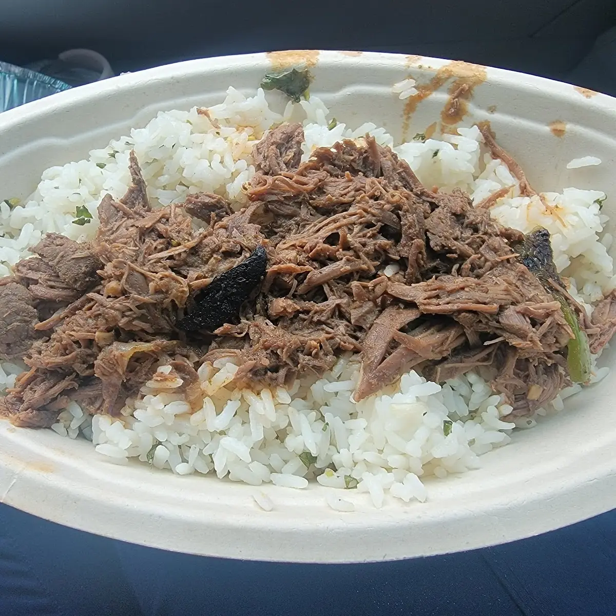 Barbacoa Bowl with White Rice