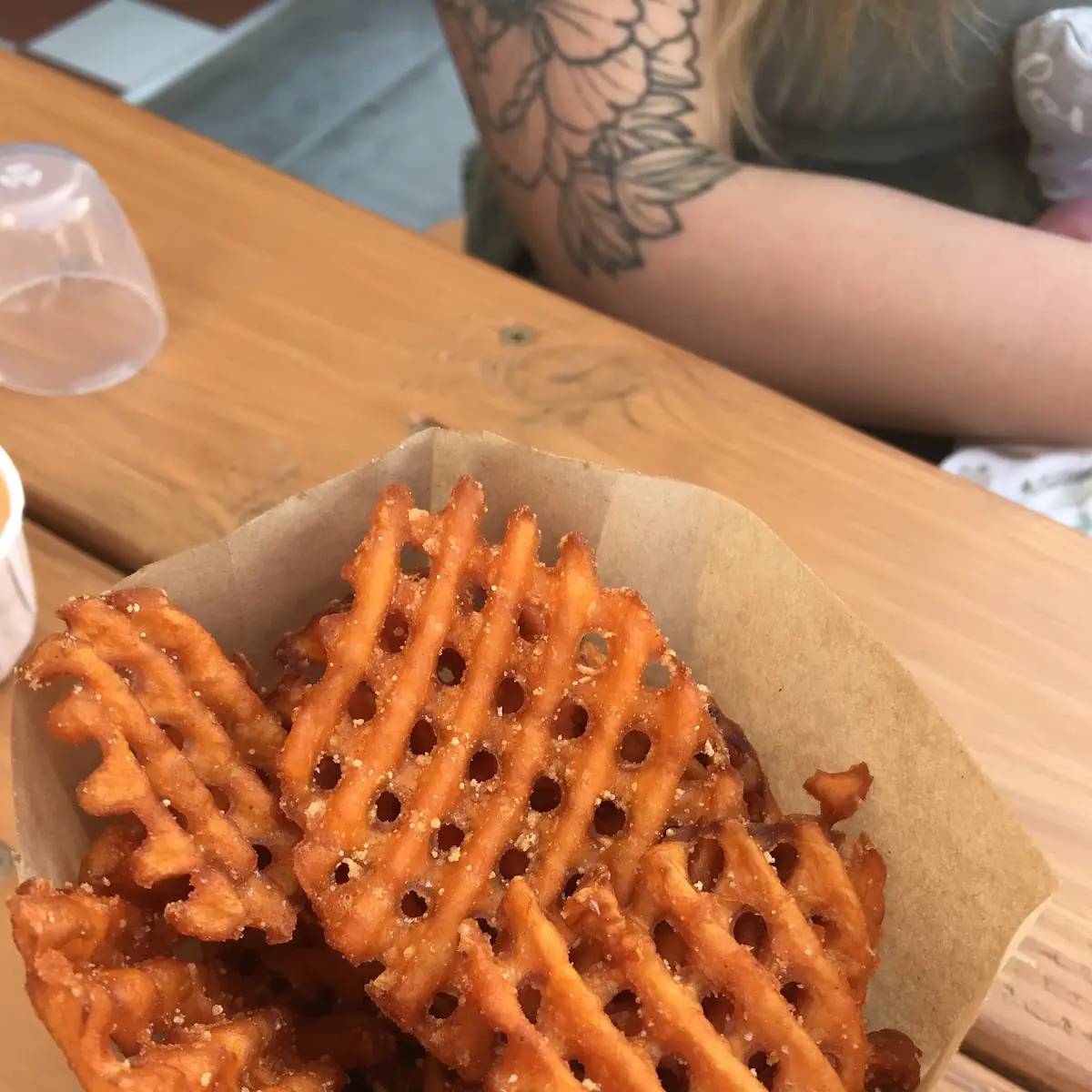 Chicken Tenders and Waffle Fries