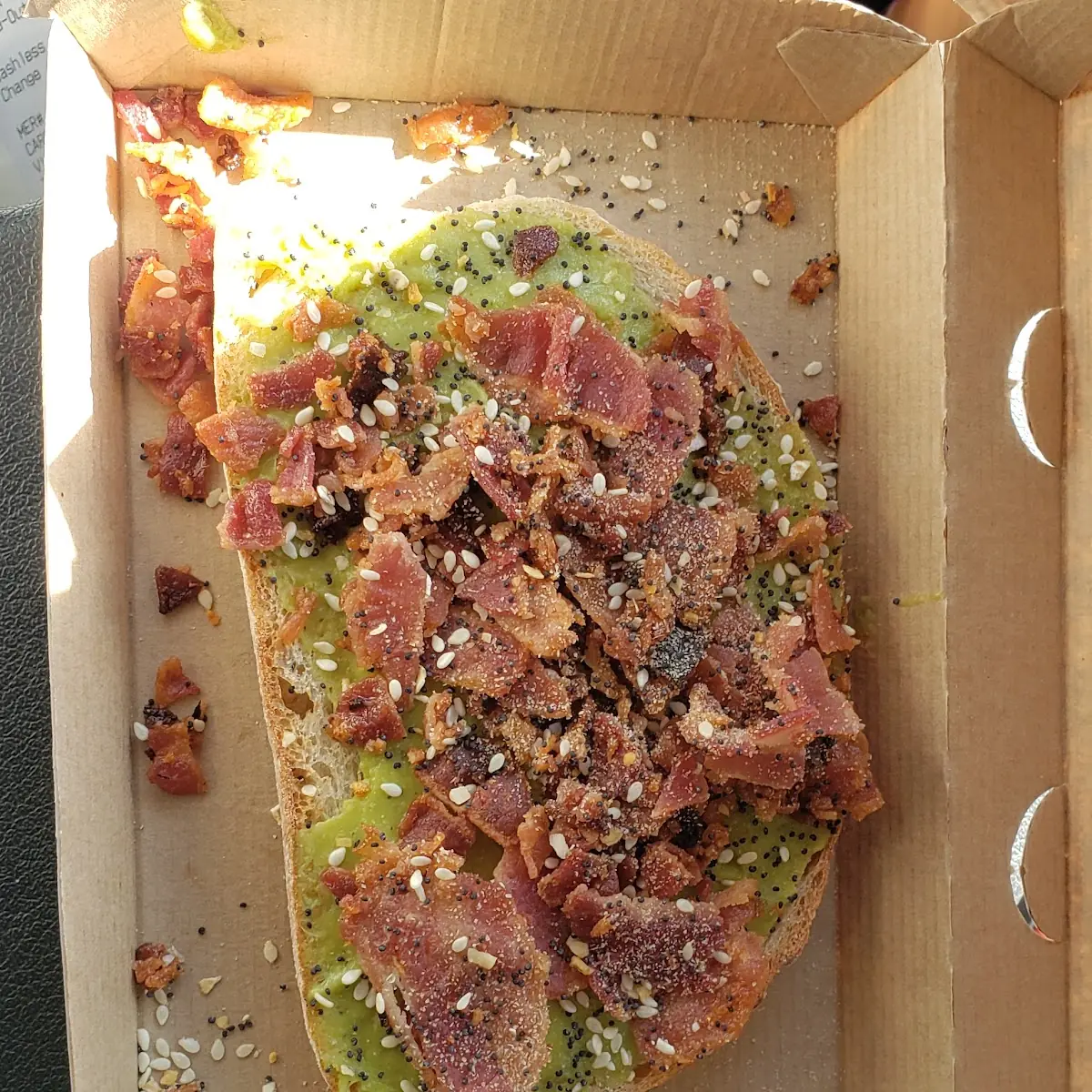 Avocado Toast and Bacon Bits