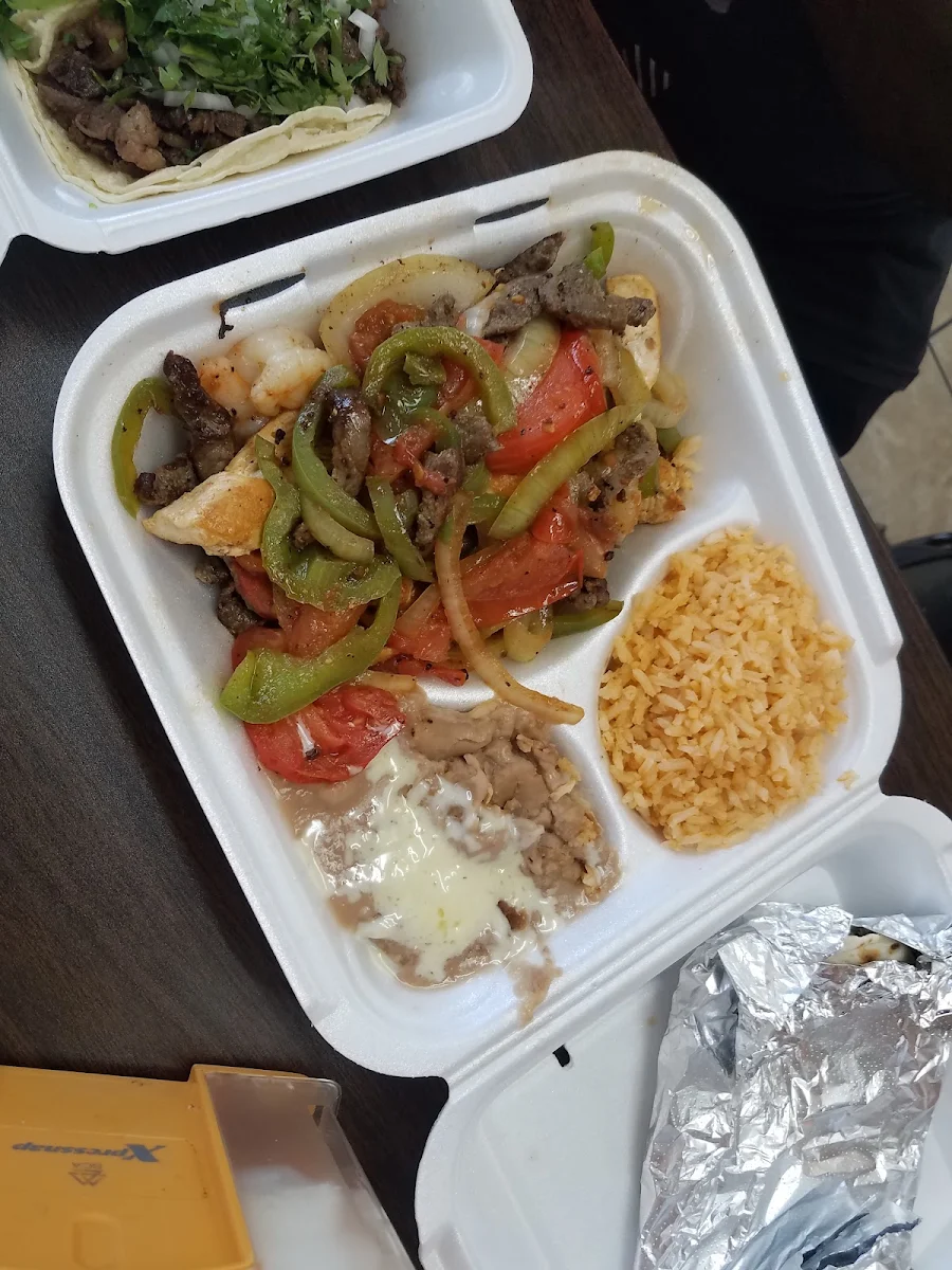 Steak Shrimp Chicken Fajita Combo