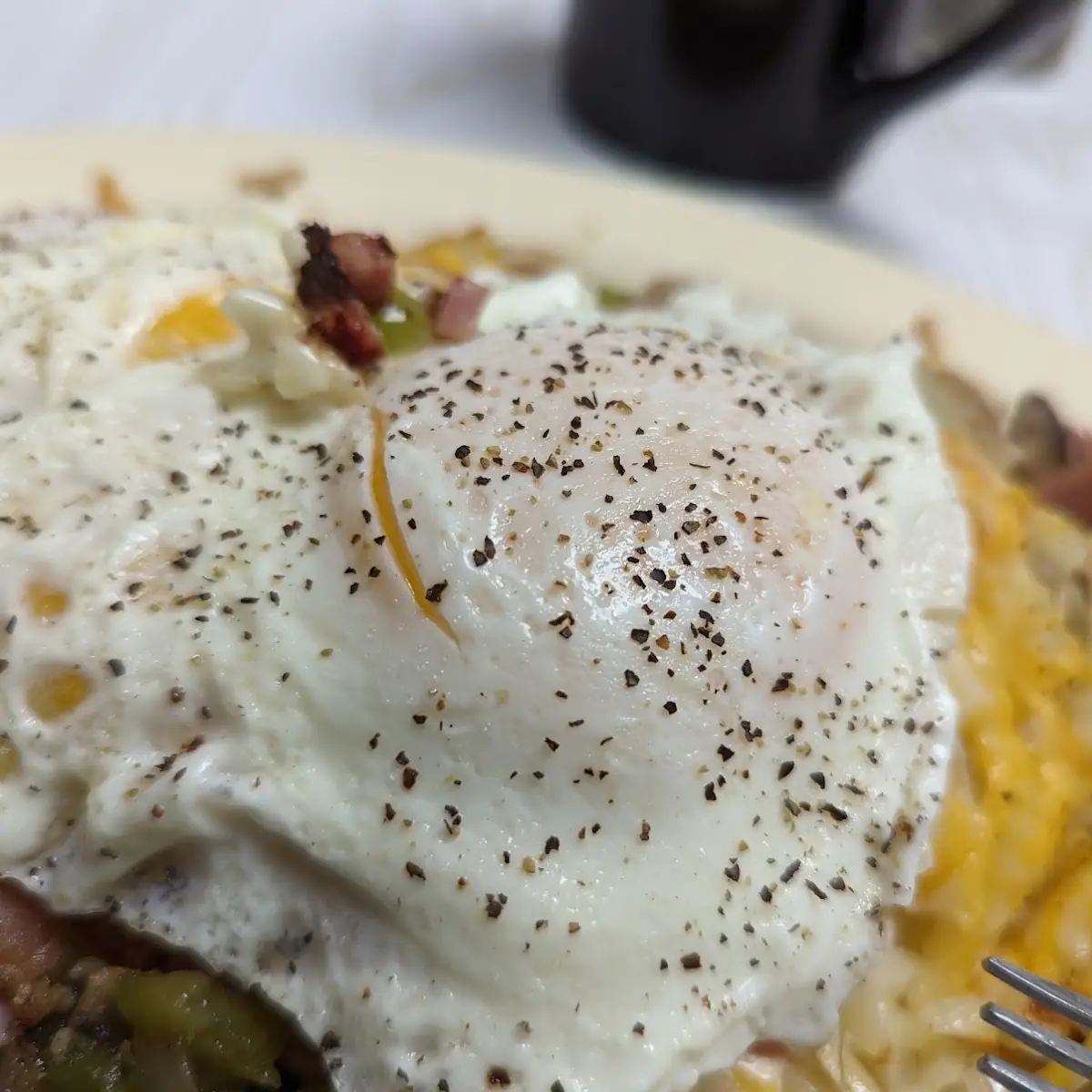 Two Eggs & Potato with Meat