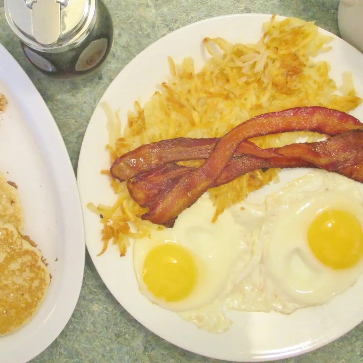 Bacon Eggs Toast Pancakes Hash Browns