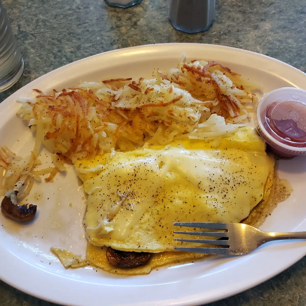 Mushroom and Cheese Omelette