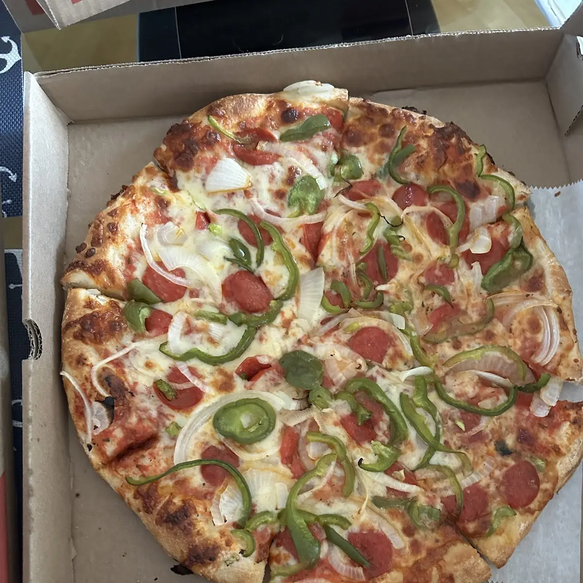 Pepperoni Green Peppers & Onions