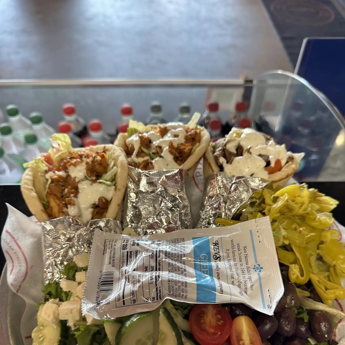 3 Mini Pita with Side Salad