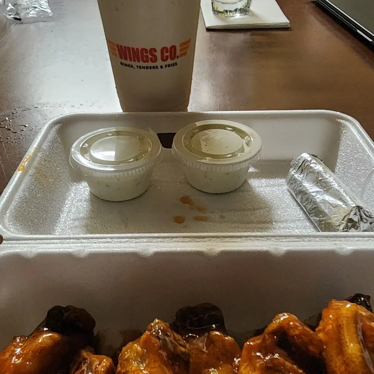 Hot Honey Wings with Ranch Dressing