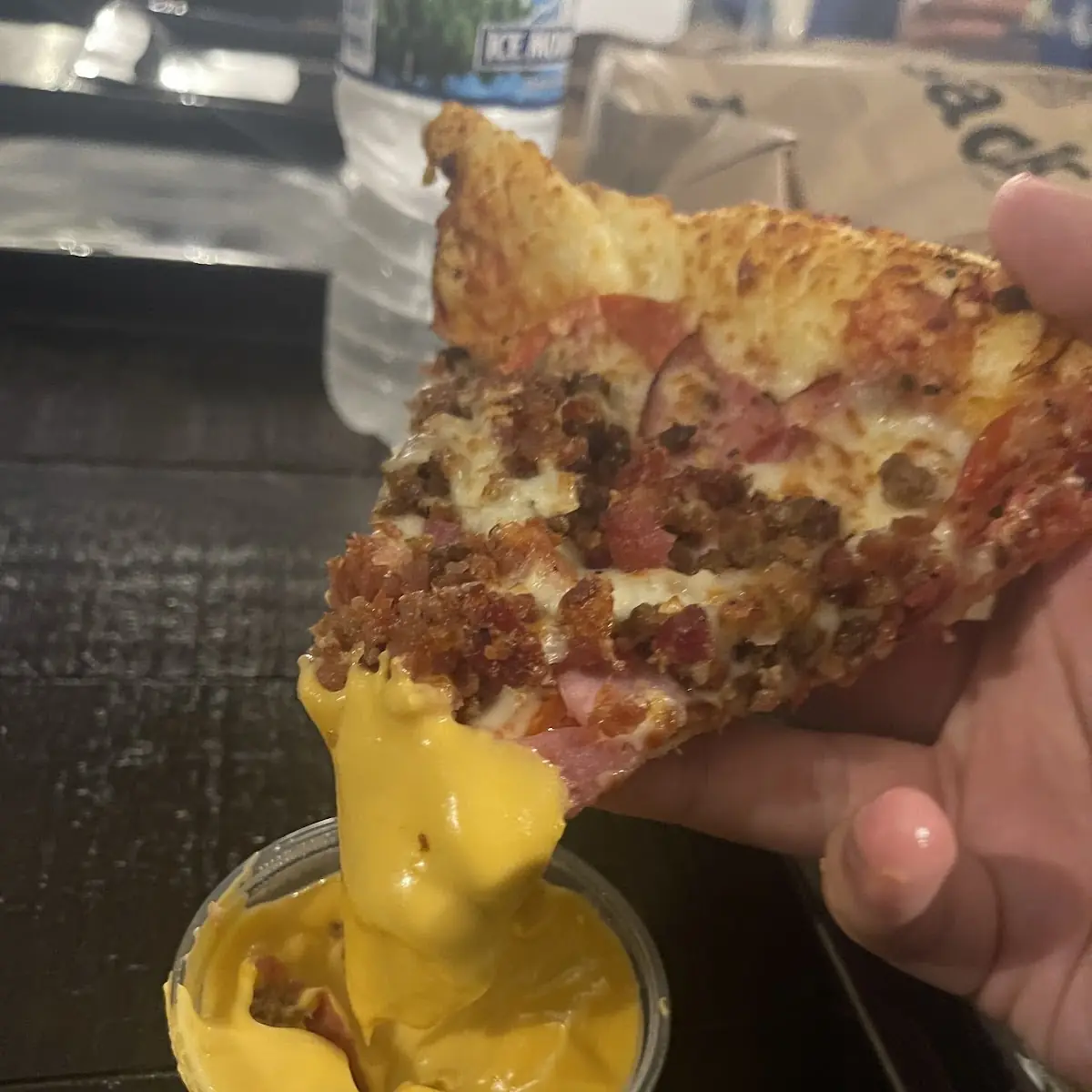 Meat Pizza with Nacho Cheese