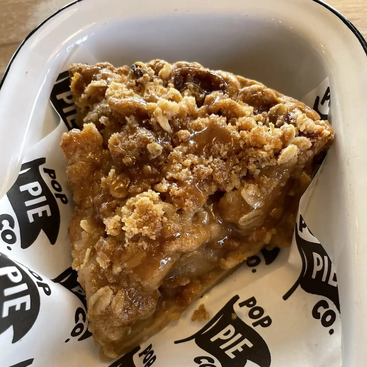 Salted Caramel Apple Crumble - Slice