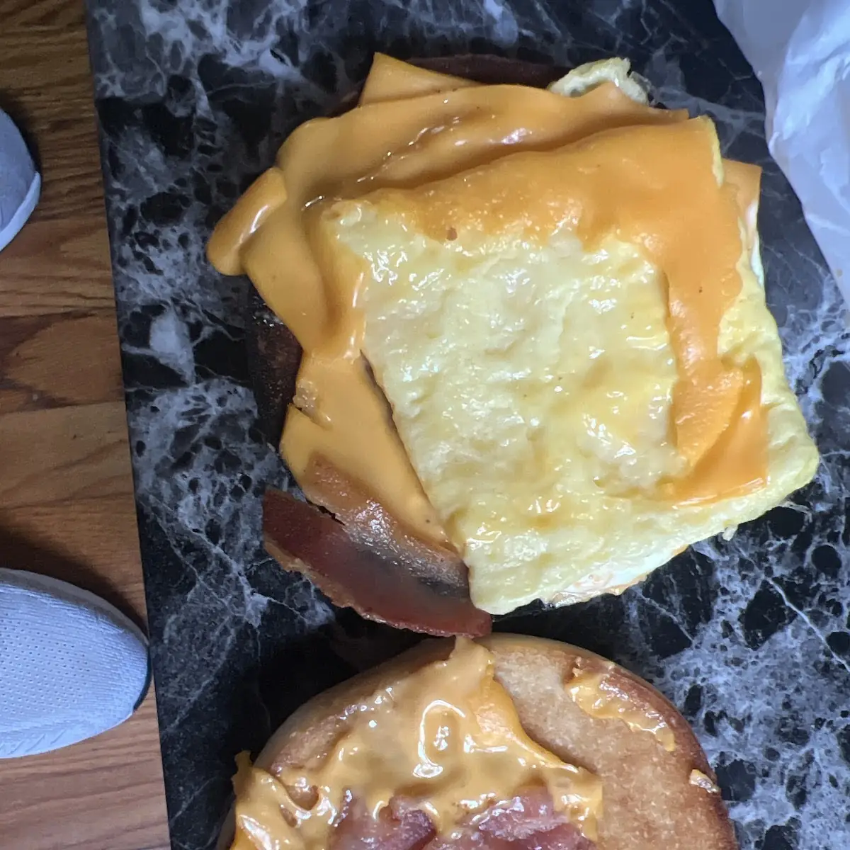 Bacon Egg and Cheese Bagel Sandwich