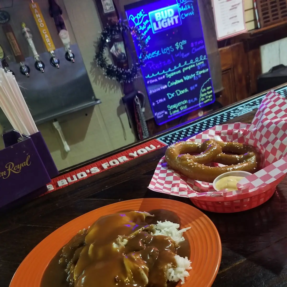 Loco Moko and a Pretzel with Beer Cheese