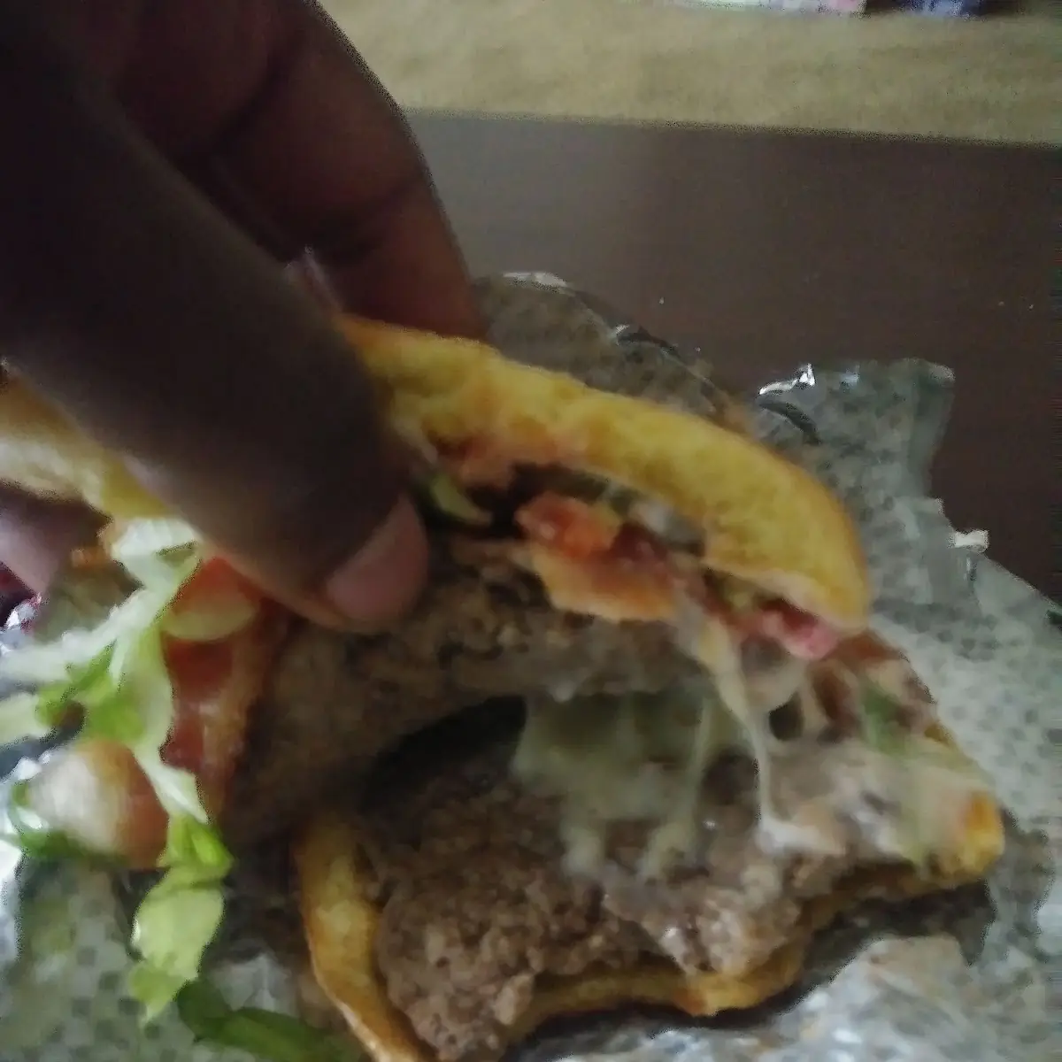 Cheese Stuffed Bacon Burger