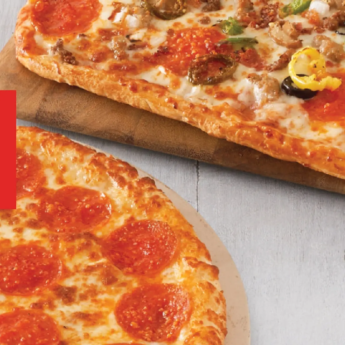 Original Crust Cheese Pizza Thin Crust Cheese Pizza