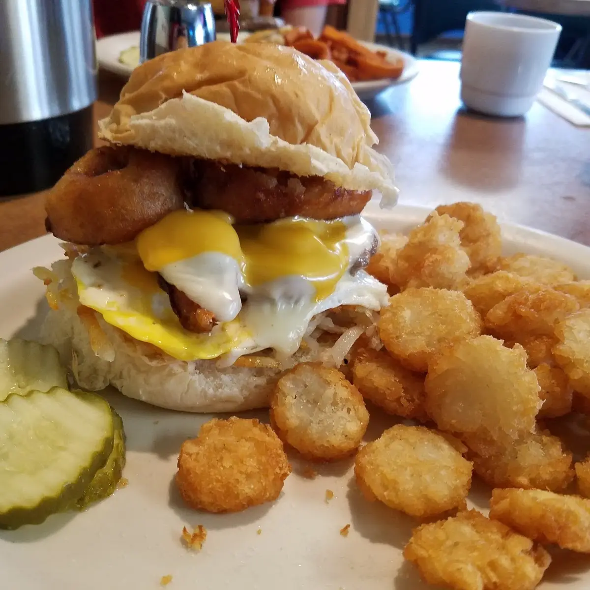 Farmer Lyle Burger with Tots