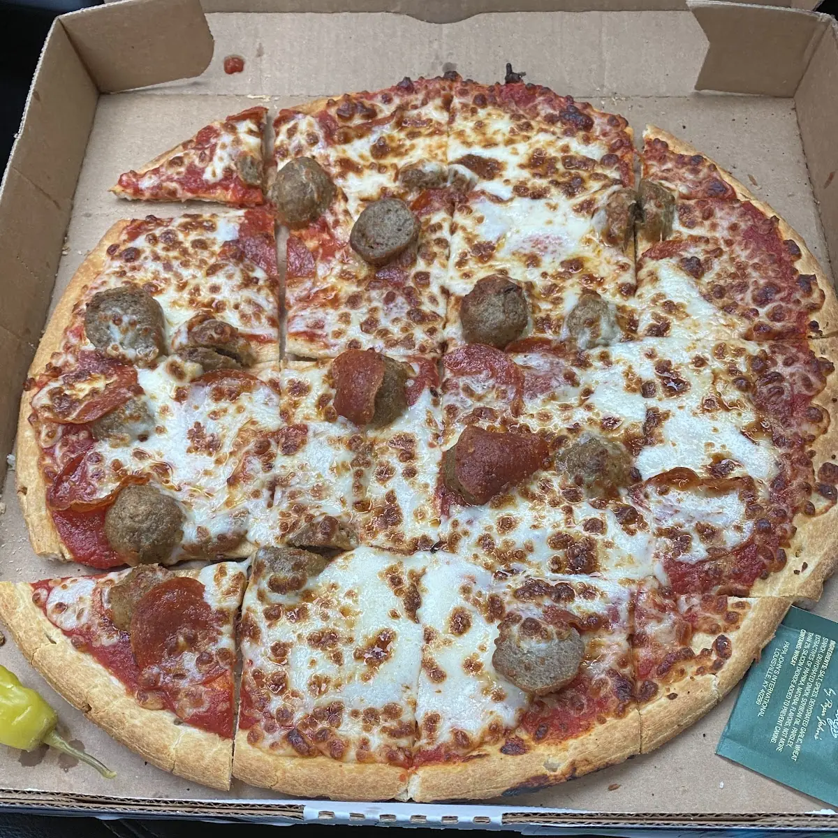 Meatball Pepperoni Pizza