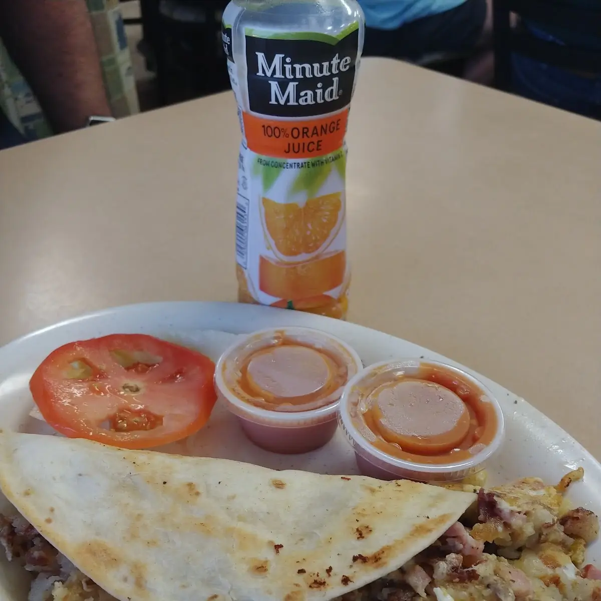 Orange Juice & Meat Lovers Taco