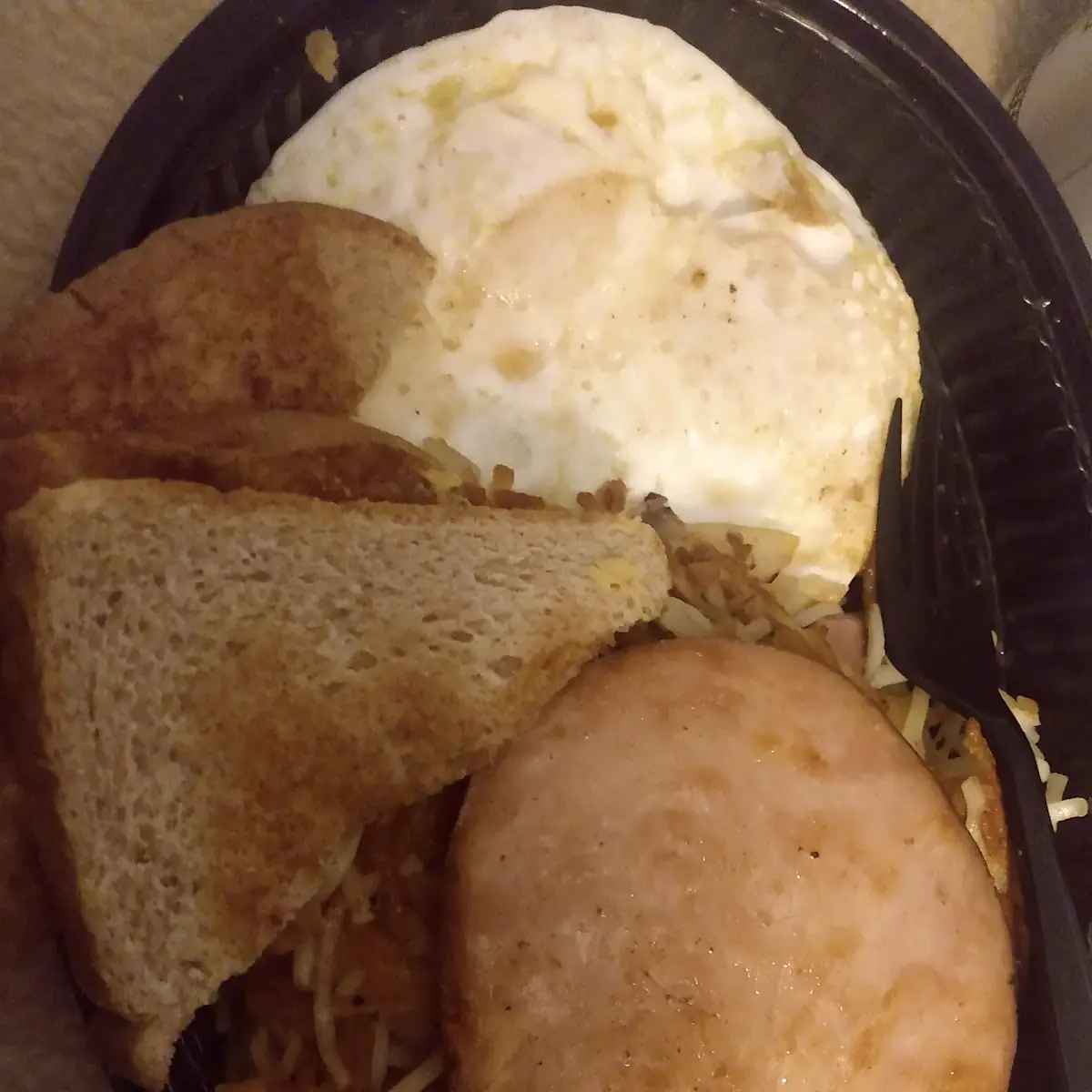 Ham Egg Hashbrowns Toast