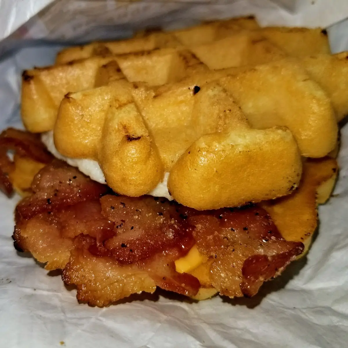 New Belgian Waffle Breakfast Sandwich