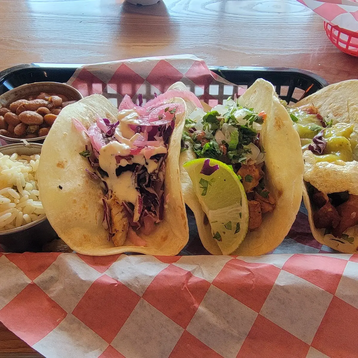 Fish Tacos Brisket Tacos