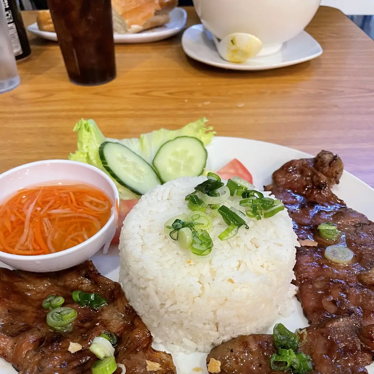 Grilled Marinated Beef with Steamed White Rice