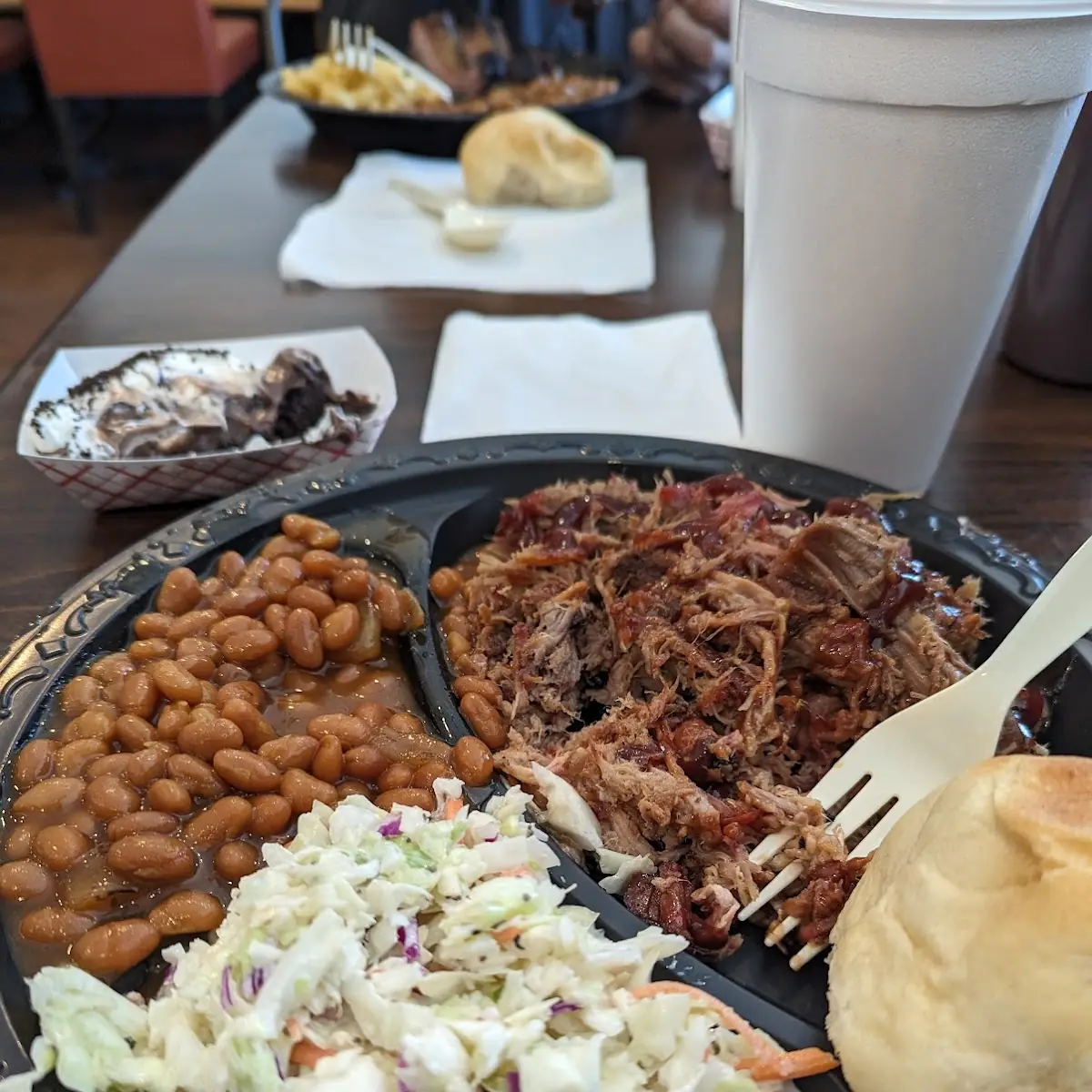 Pulled Pork Baked Beans and Slaw