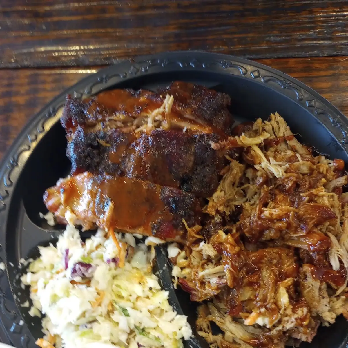 Ribs Pulled Pork Slaw