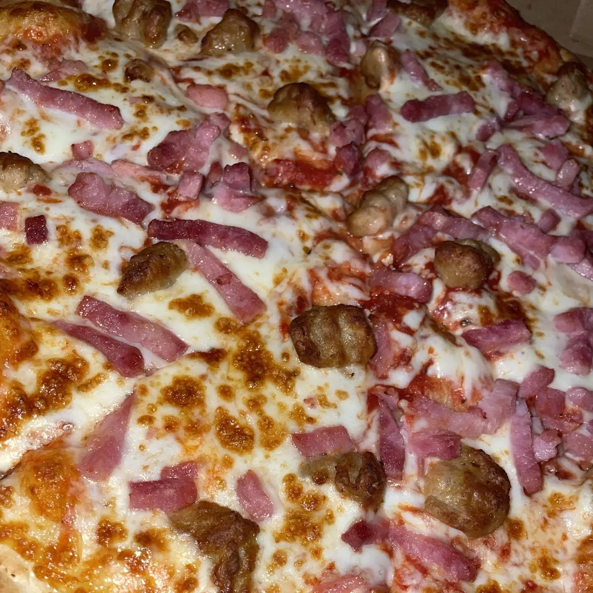 Canadian Bacon & Sausage Pizza