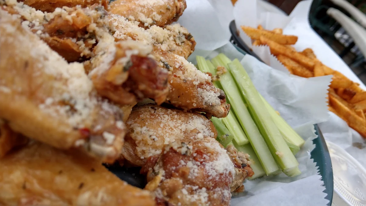 Garlic Parmesan Wings and Fries