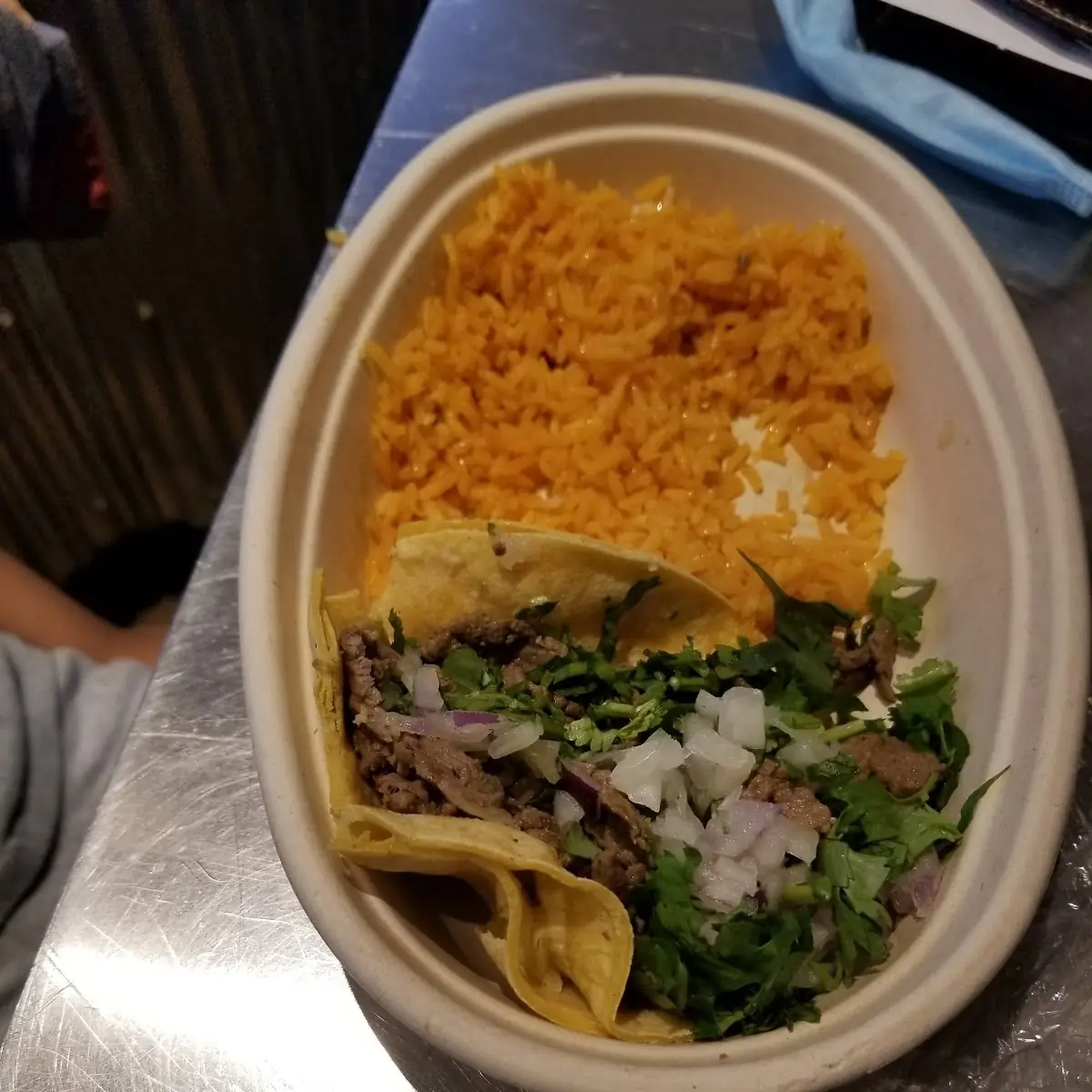 Taco & Side of Rice & Beans