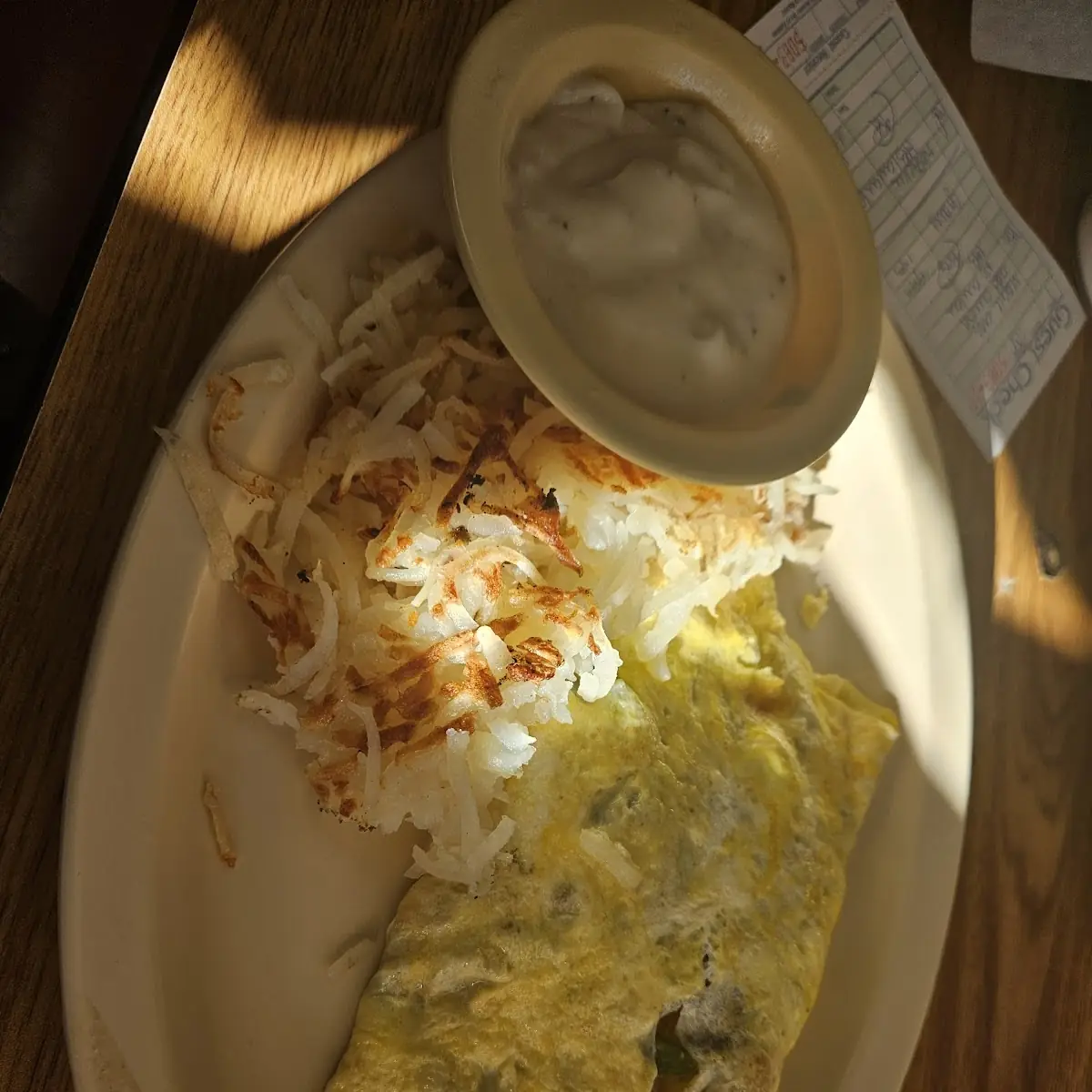 Veggie Omelette with Hash Brown
