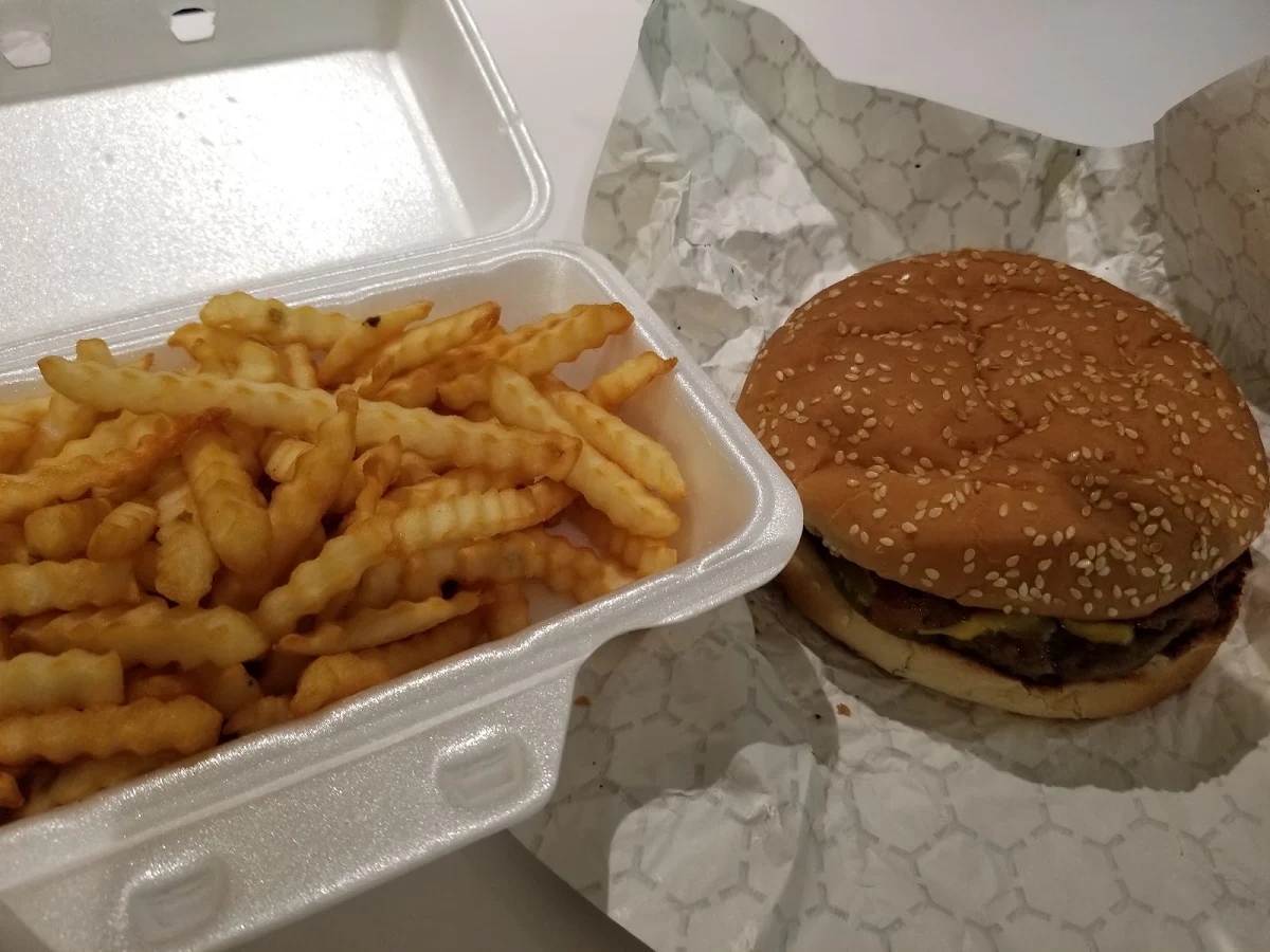 Bacon Cheeseburger and Fries