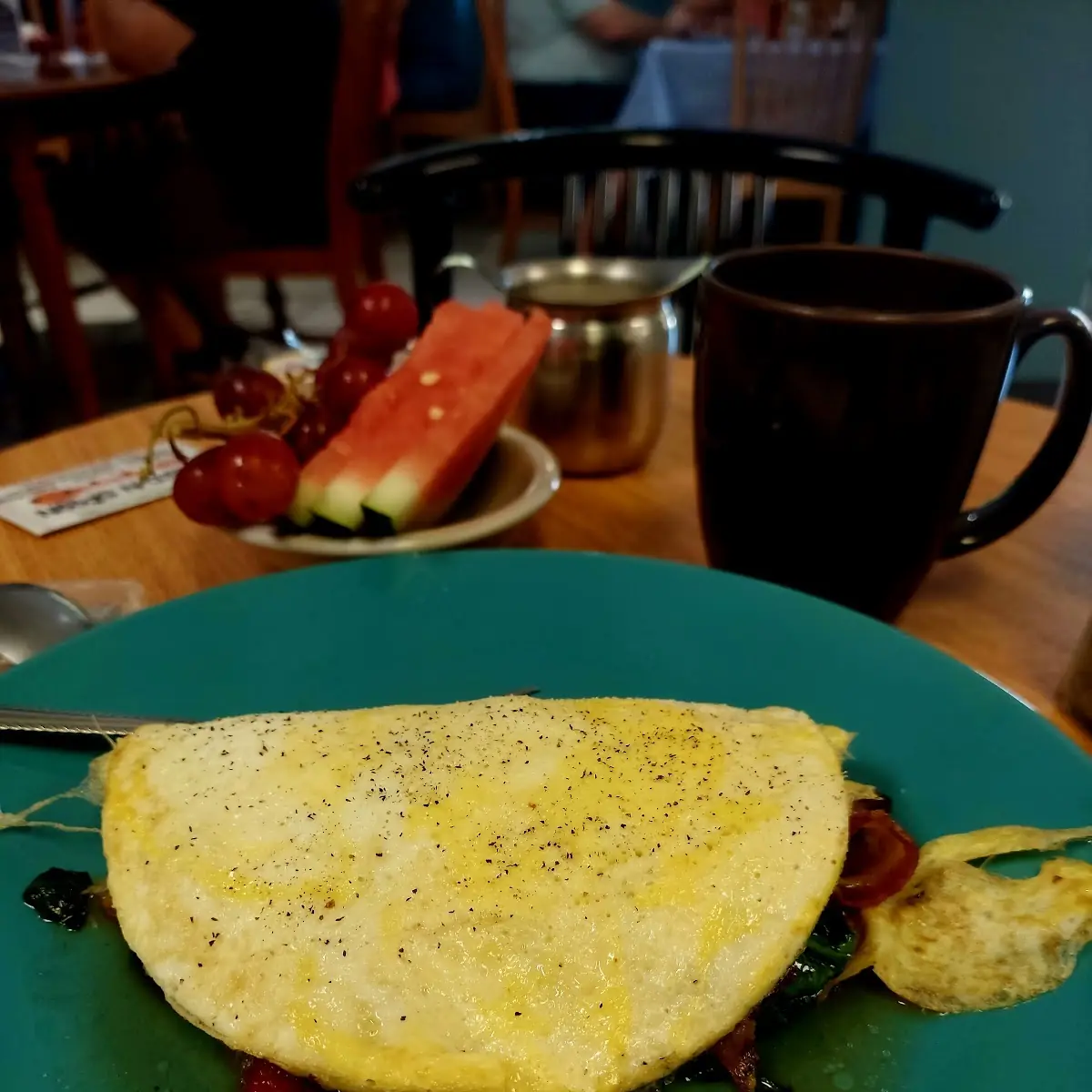 Spinach and Mushroom Omelette