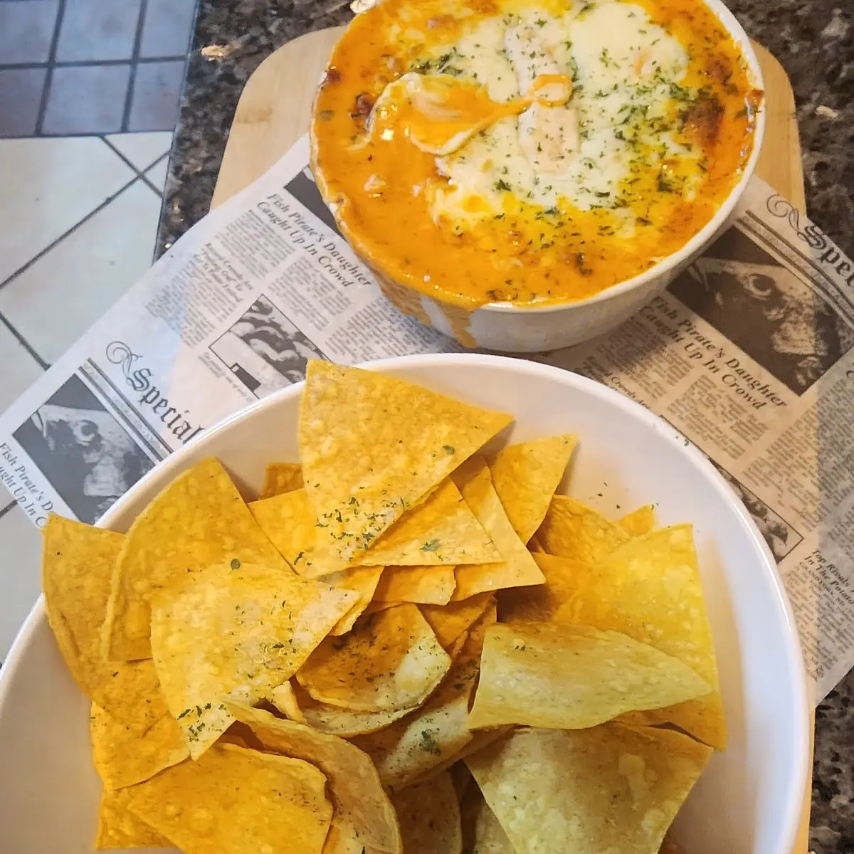Queso Fundido Con Pollo