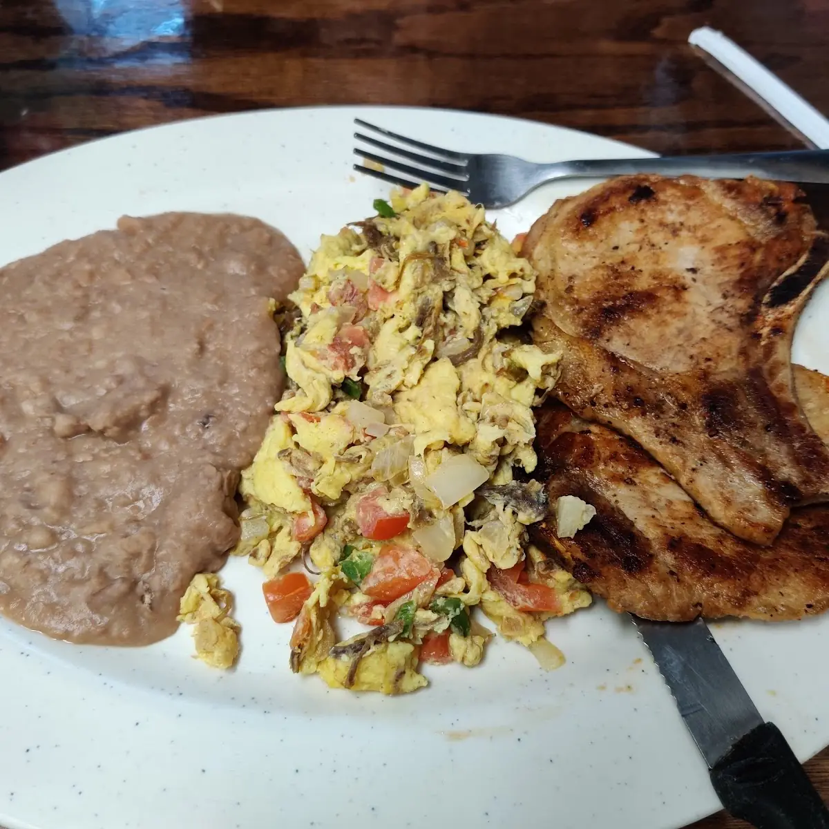 Pork Chop Breakfast