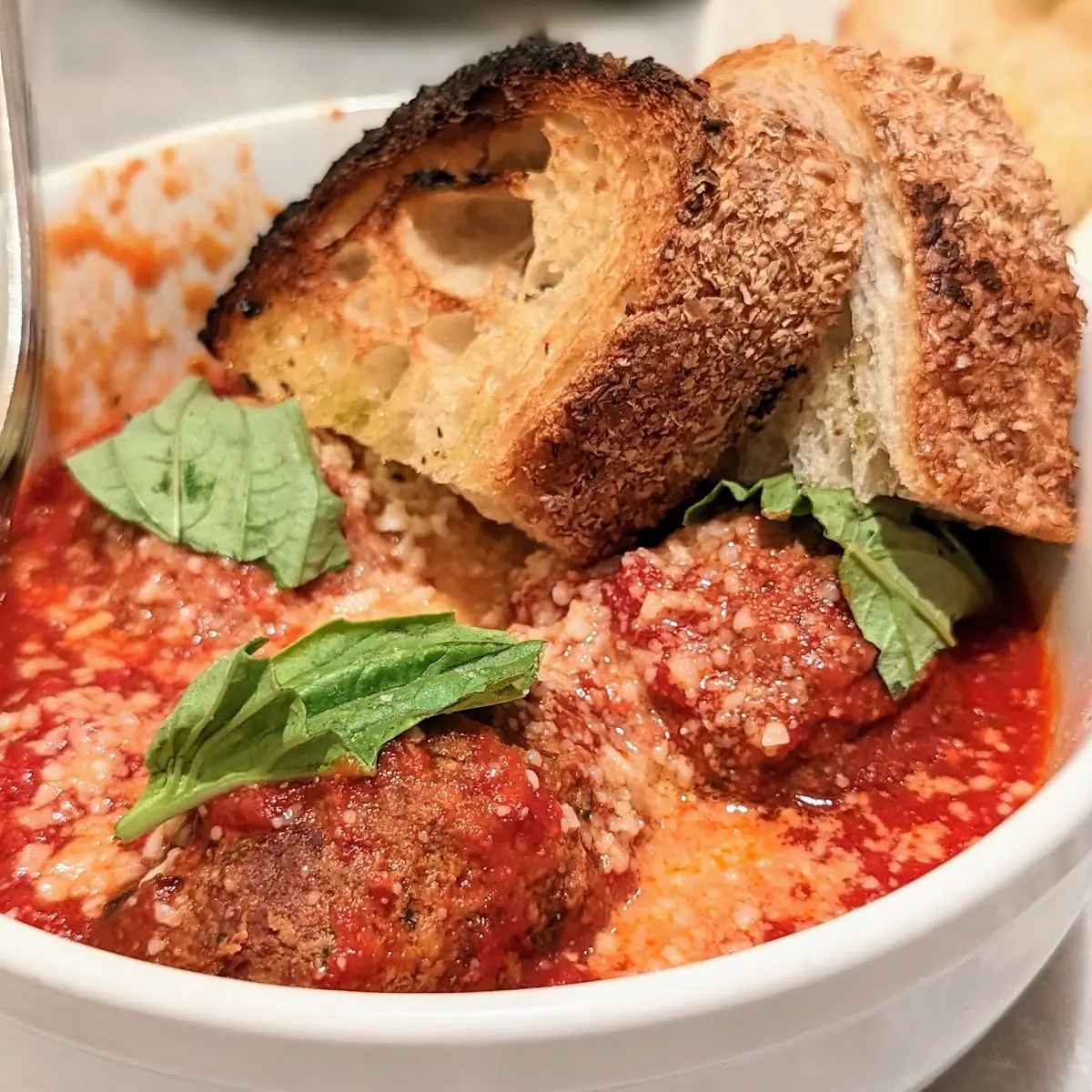 Meatballs with Garlic Bread Appetizer