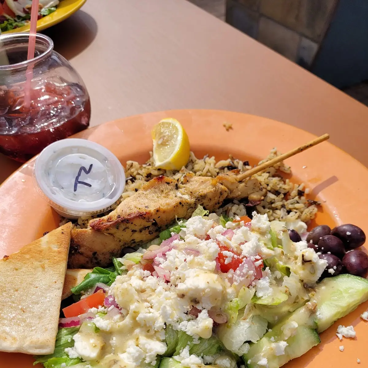 Chicken Souvlaki Platter