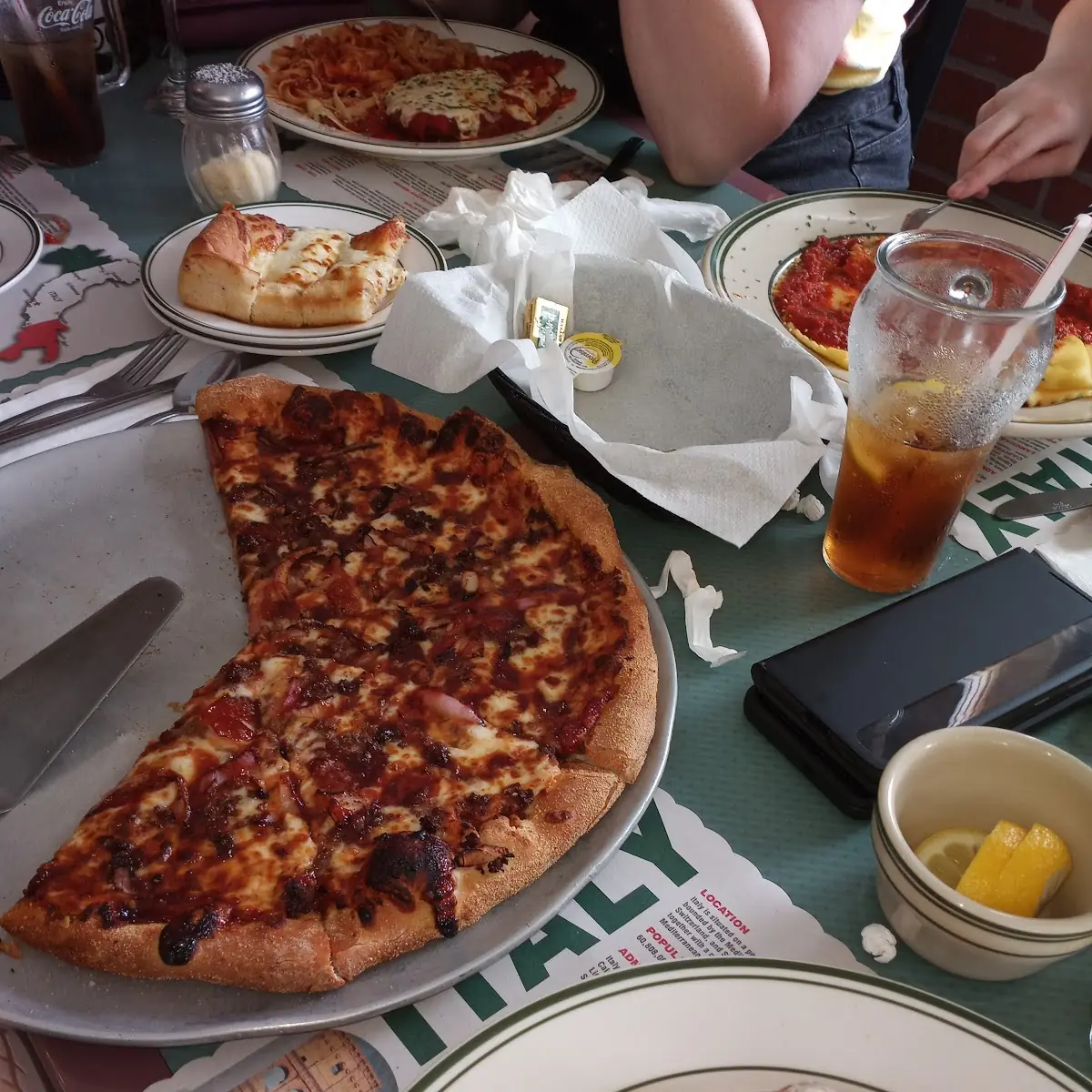BBQ Chicken Pizza & Garlic Calzone