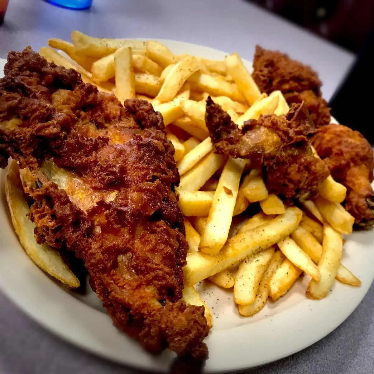 Fried Chicken and Fries