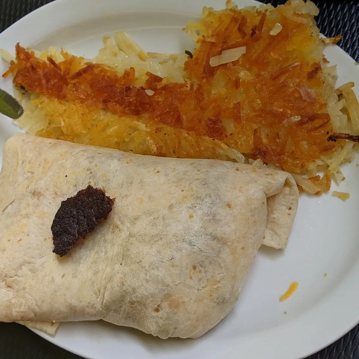 Breakfast Burrito Eggs Cheese and Bacon