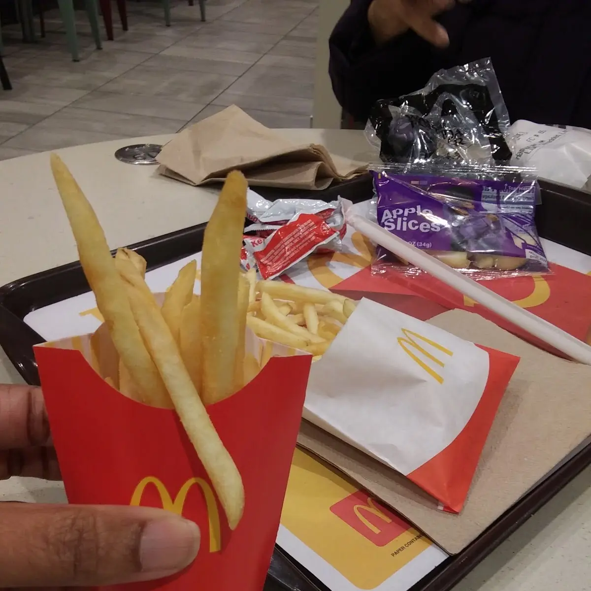 Tiny Kid Size Fries in Happy Meal