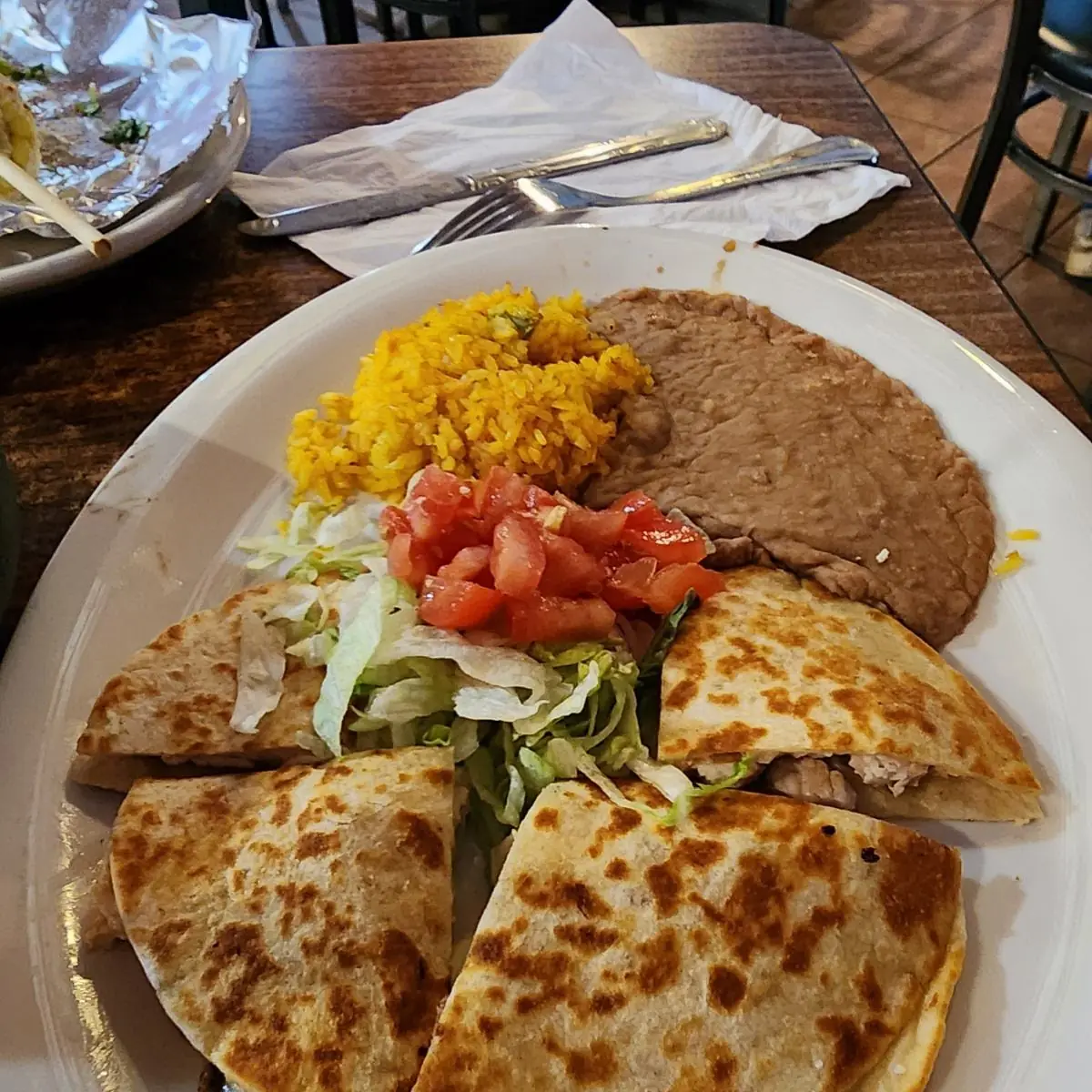 Chicken Quesadilla Plate