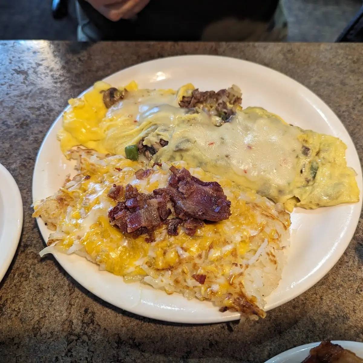 Omelette with Hash Browns