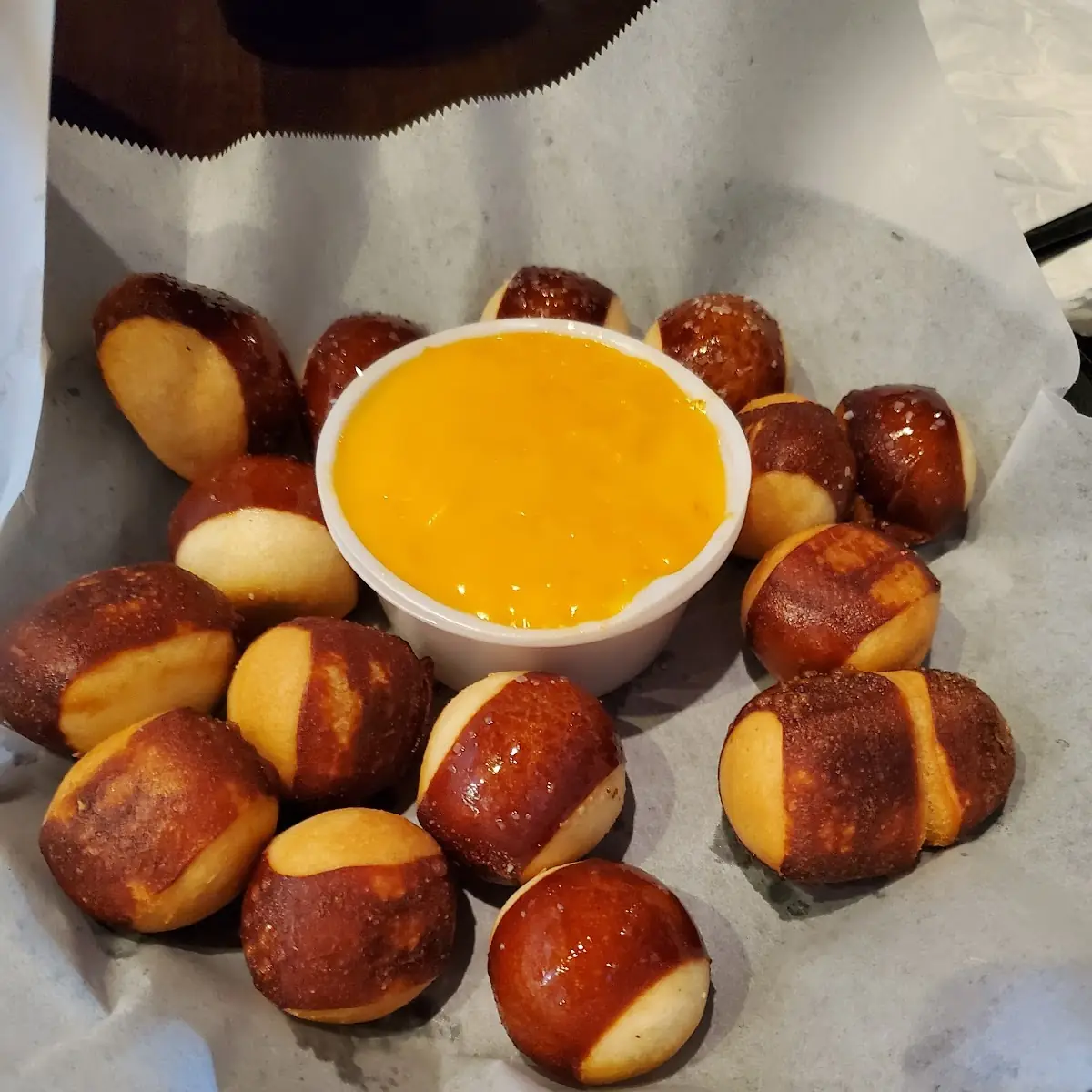 Pretzel Bites with Cheese Dip