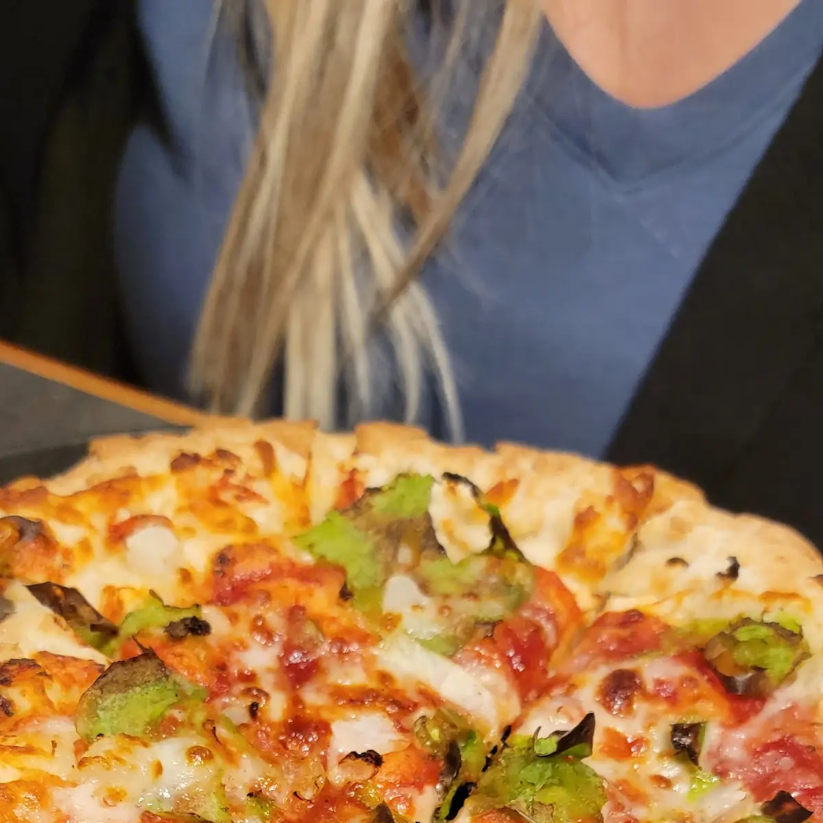 Pepperoni and Green Olive Pizza